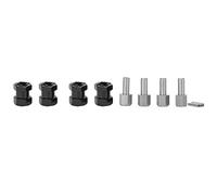 Tbest 12mm Rc Wheel Hex Driver Adapter for D90 Ax10 Cc01 Scx10 - Aluminum Alloy Extension Hub Fit 1.9 Inch Climbing Simulation - Black (Black)