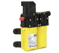 Tbest 12V 100W Double Suction Electric Self Pring Diaphragm Pump Cast Copper, Portable & Versatile for Caravan, Boat, Car Cleaning (Yellow Shell)