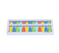 Tbest 13 Grades 7 Beads Small Portable Abacus for Kids - Flying Saucer Design Mental Arithmetic Math Tool, Safe ABS Material with Storage Box, School Learning Soroban (Athenian Blue)
