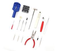 Tbest 16PCs Watch Repair Tool Kit with Portable Box/Cover - Alloy Steel Hand Tools for Battery Replacement, Strap Adjuster, Spring Bar Remover - Professional Watchmaker Accessories