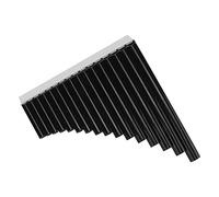 Tbest 18 Pipes Pan Flute in C Key ABS Material with Nylon Carrying Bag for Beginners Adults Kids Teaching Staff Easy to Play Musical Instrument (Black)