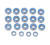 Tbest 19Pcs RC Wheel Bearing Kit, Stainless Steel RC Car Sealed Bearings for 1/10 2wd Slash Stampede Rustler