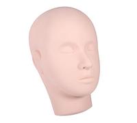 Tbest 1Pc Lash Practice Head, Upgraded Make Up Eyel Eye Les Exteons Mannequin ing Head Model Makeup Face, Make Silicone Mould thetics silicone practice face mannequin head l make up puppe doll