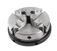Tbest 2.5in 4 Jaw Lathe Chuck Reversible Self Centering Chuck for Woodworking Metal Drilling 2 Levers High Clamping Tool