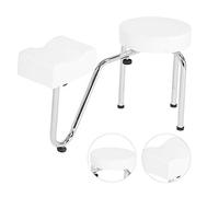 Tbest 2 Colors Adjustable PU Leather Arm Rest Pad Pedicure Footstool Chair Fixed Construction for Tattoo Salon Material (White)