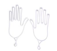 Tbest 2 Pack Glove Form Keeper Support Stretcher ABS Plastic for Drying and Shape Maintenance with Universal Fit for Right Left Hand Gloves (Mixed Colors)
