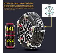 Tbest 2 Pcs Snow Chains Anti Slip Tire Skid for Car SUV Trucks Fit Heavy Duty Manganese Steel Construction 205 225MM (205-225 mm)