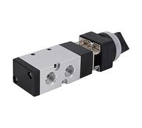 Tbest 2 Position 5 Way Mechanical Button Valve MSV86522-TB Aluminum Alloy Threaded Connection for Pneumatic Systems Automation Equipment
