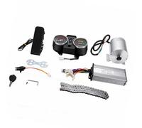 Tbest 2000W Brushless Motor Controller Kit 48V 4500RPM Electric Brushless DC Motor with Controller Display Pedal Chain for Go Karts Electric Bike Motorcycle Scooter