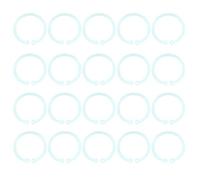 Tbest 20pcs Plastic Rings Transparent Flexible Loose Leaf Book Rings for School Notebooks Documents Cards PE Material (Transparent Green)
