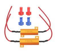 Tbest 2Pcs 50W 8ohm Wirewound Load Resistor Decoder Fix LED Bulbs Hyper Flash Turn Signal Blinker High Power Error Canceller for Headlight Fog Lamp Light ABS Metal Material