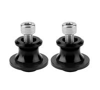 Tbest 2pcs 8mm Motorcycle CNC Rear Stand Swing Arm Spool Sliders Bobbins with Hard Anodized Finish for Motorcycle Swing Arm Stand Stability (Black)