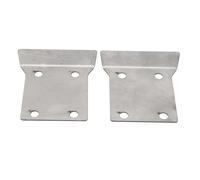 Tbest 2pcs RC Chassis Armor, Stainless Steel Front Rear Chassis Armor Guard Plate for for Leopard for 1/8 Off Road Car