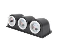 Tbest 3 in 1 Car Gauge Meter Water Temperature Tachometer Oil Pressure Instrument Panel Premium ABS Black White Dial Red Pointer for 4 6 8 Cylinder Gasoline Vehicle 12V