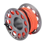Tbest 30m/98.43ft Diving Reel, Multifunction Aviation Aluminum Double Ended Hooks Diving Reel for Underwater Sports (Gray)
