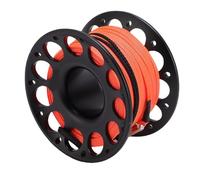 Tbest 30m/98.43ft Diving Reel, Multifunction Aviation Aluminum Double Ended Hooks Diving Reel for Underwater Sports (Black)