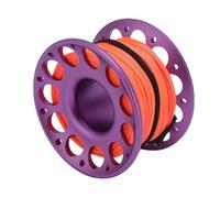 Tbest 30m/98.43ft Diving Reel, Multifunction Aviation Aluminum Double Ended Hooks Diving Reel for Underwater Sports (Purple)