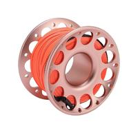 Tbest 30m/98.43ft Diving Reel, Multifunction Aviation Aluminum Double Ended Hooks Diving Reel for Underwater Sports (Pink)