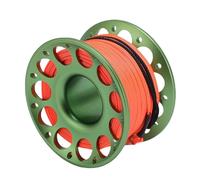 Tbest 30m/98.43ft Diving Reel, Multifunction Aviation Aluminum Double Ended Hooks Diving Reel for Underwater Sports (Green)