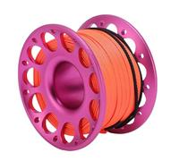 Tbest 30m/98.43ft Diving Reel, Multifunction Aviation Aluminum Double Ended Hooks Diving Reel for Underwater Sports (Rose Red)