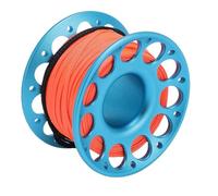 Tbest 30m/98.43ft Diving Reel, Multifunction Aviation Aluminum Double Ended Hooks Diving Reel for Underwater Sports (Blue)
