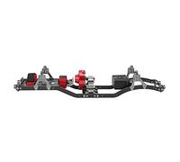 Tbest 313mm Wheelbase Prefixal Gear Box Metal Chassis Frame for Axial SCX10 1/10 RC Crawler Car | Aluminum Alloy & Carbon Fiber | No-Cut Shell Design | Enhanced Stability & Durability