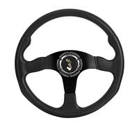Tbest 350mm/14in Racing Car Sport Steering Wheel - Universal Modified Accessory with Deep Dish and 6 Bolts (Black)
