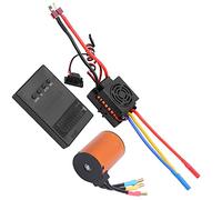 Tbest 3650 4300KV Brushless Motor Set, High Torque 4 Pole Design, Maximum Efficiency & Energy Conversion, Waterproof & Durable, 60A ESC Programming Card Combo for 1/8 1/10 RC Car,