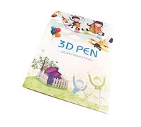 Tbest 3D Pen Stencil Book 40 Reusable Drawing Templates for 3D Printing Pens High & Low Temp Filament Compatible Transparent Tracing Sheets for Kids Adults Artists Crafts