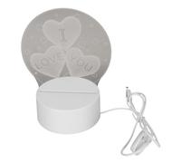 Tbest 3D Visualization Lamp with Auto Gradual Changing Warm Light USB Powered Night Light for Bedroom Living Room Bar Cafe Office Decorative Gift (Loving Heart)