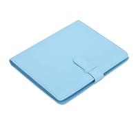 Tbest 3in 128 Pockets PU Universal Digital Photo Album Business Card Holder Open Like a Book for Easy Viewing Suitable Mini Photos Durable Leather Non Woven Fabric Material (Blue)