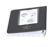 Tbest 3in 64 Pockets Photo Card Storage Case Mini Album PVC Durable Book for Fujifilm 9 Photos Compact Size 14x11x2.5cm (Black)