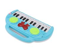 Tbest 4 Keys Baby Piano Toy, Multifunctional Keyboard with 8 Rhythm Modes, Simplified Key Layout, Toddler-Friendly Cartoon Design, Sensory Stimulation Tool, Portable Size for Outdoor (Blue)