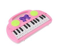Tbest 4 Keys Baby Piano Toy, Multifunctional Keyboard with 8 Rhythm Modes, Simplified Key Layout, Toddler-Friendly Cartoon Design, Sensory Stimulation Tool, Portable Size for Outdoor (Pink)