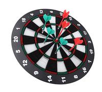 Tbest 42cm Board Game with 6 Soft Tip - Safe Plastic Dartboard for Leisure Party Bar Entertainment - Reusable Target Board with Metal Bracket