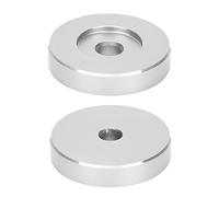 Tbest 45 Rpm Record Turntable Adapter Aluminum Black for Big Hole Records - Stable Playback & Wide Compatibility with Most Large Hole Records (Silver)