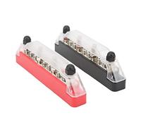 Tbest 48V 150A Battery Power Distribution Block Positive Negative Bus M6 Studs M4 Terminal Screws for Cars RVs Boats Tive Negative Busbar Our for Busbars Are Distributing Wires System