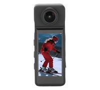 Tbest 4K POV Action Camera Ultra Wide Angle 270 Degree Rotatable Lens with EIS Stabilization Sports for Vlogging Skiing Hiking ABS Aluminum Alloy 1.97 Inch Screen