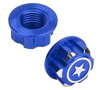 Tbest 4Pcs 17Mm Hex Wheel Mount Nuts Set Aluminum Alloy Lightweight For X Maxx Summit Rc Car Accessories (Dark Blue)