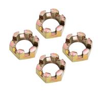 Tbest 4PCS 20mm Wheel Hub Axle Castellated Nuts Steel Alloy Universal Fit for Quad Dirt Bike ATV Powerful Performance Deep Threading Anti Zinc Plated M20 Bearing Replacement