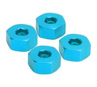Tbest 4pcs 5mm to 12mm Hex Combiner Wheel Hub Adapter for WPL D12 1/10 RC Trucks - Aluminum Alloy Upgrade Part for Enhanced Stability (Blue B)