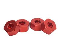 Tbest 4pcs 5mm to 12mm Hex Combiner Wheel Hub Adapter for WPL D12 1/10 RC Trucks - Aluminum Alloy Upgrade Part for Enhanced Stability (Red R)