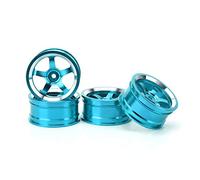 Tbest 4Pcs RC Car Wheel Hub, 1/10 Aluminum Alloy Aluminum Wheel Hub Adapter Rims Adapters Set for 94123 Turn Drift Car (Blue)