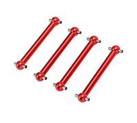 Tbest 4pcs RC Metal Dog Bone Drive Shaft Universal Front Rear for TT02B 1/10 RC Car Upgrade Parts Aluminum Alloy High CNC Machining (Red)