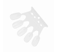 Tbest 50pcs Nail Art Practice Tips for Gel Polish Display, Plastic Nail Color Card with, 4 Colors for Professional & Home Manicure (White)