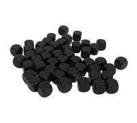 Tbest 50PCS Six Sided Dice Cubes Dice Set Plastic 16mm DIY for Board Games Math Teaching Party (black)