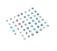 Tbest 54Pcs 5mm Big Hole Beads for Jewelry Making - European DIY Craft Beads with 27 Mixed Designs, Large Hole for Bracelets, Necklaces, Keychains & Clothing Decorations (B)