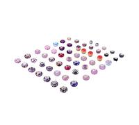 Tbest 54Pcs 5mm Big Hole Beads for Jewelry Making - European DIY Craft Beads with 27 Mixed Designs, Large Hole for Bracelets, Necklaces, Keychains & Clothing Decorations (C Style)