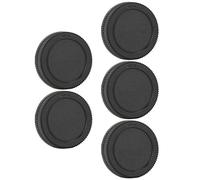 Tbest 5Pcs Durable Plastic Rear Lens Cap Protective Cover for M4 / 3 Mount Camera Accessories Black