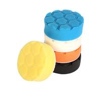 Tbest 5PCS Professional Car Polishing Pad Buffing Sponge Kit For Auto Detailing Waxing Scratch Removal 3 4 5 6 7 Inch Orange Blue Black White Yellow High Density Foam Pads (3in)